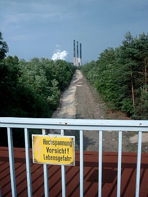 Rückgebaute Grubenbahntrasse zum Kraftwerk Boxberg bei Bärwalde