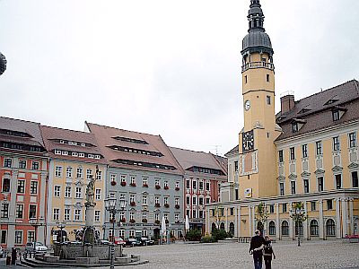 Bautzner Hauptmarkt mit Rathaus