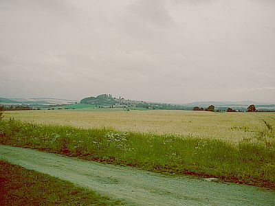 Blick auf Burg Stolpen (von Lauterbach kommend)